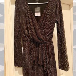 NEW topshop glitter and black romper
